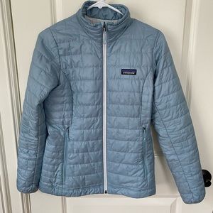 Patagonia Light Blue Puffer Jacket